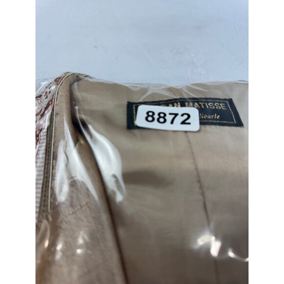 Vintage Morgan Matisse Blazer M Silk Shantung Look Embellished Collar Cuffs - Picture 10 of 11